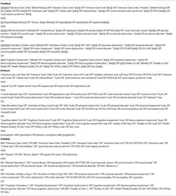 Long-Term Functional Outcomes After Sepsis for Adult and Pediatric Critical Care Patients—Protocol for a Systematic Review